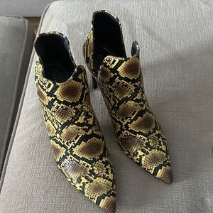 Zara Snake Print Ankle Boots